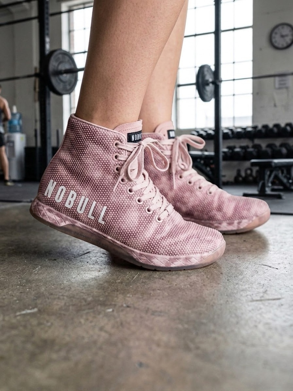 NOBULL Dusty Rose Tie-Dye SuperFabric High Top Outwork Trainers Women’s 7.5